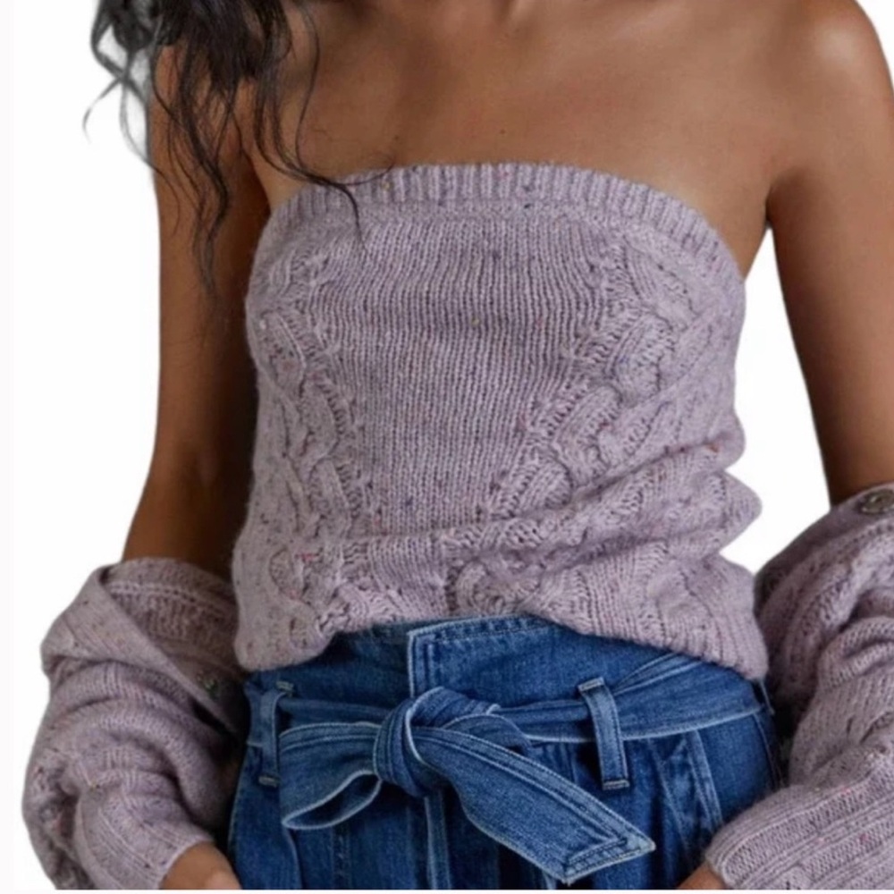 Anthropologie Maeve wool blend bandeau tube top S